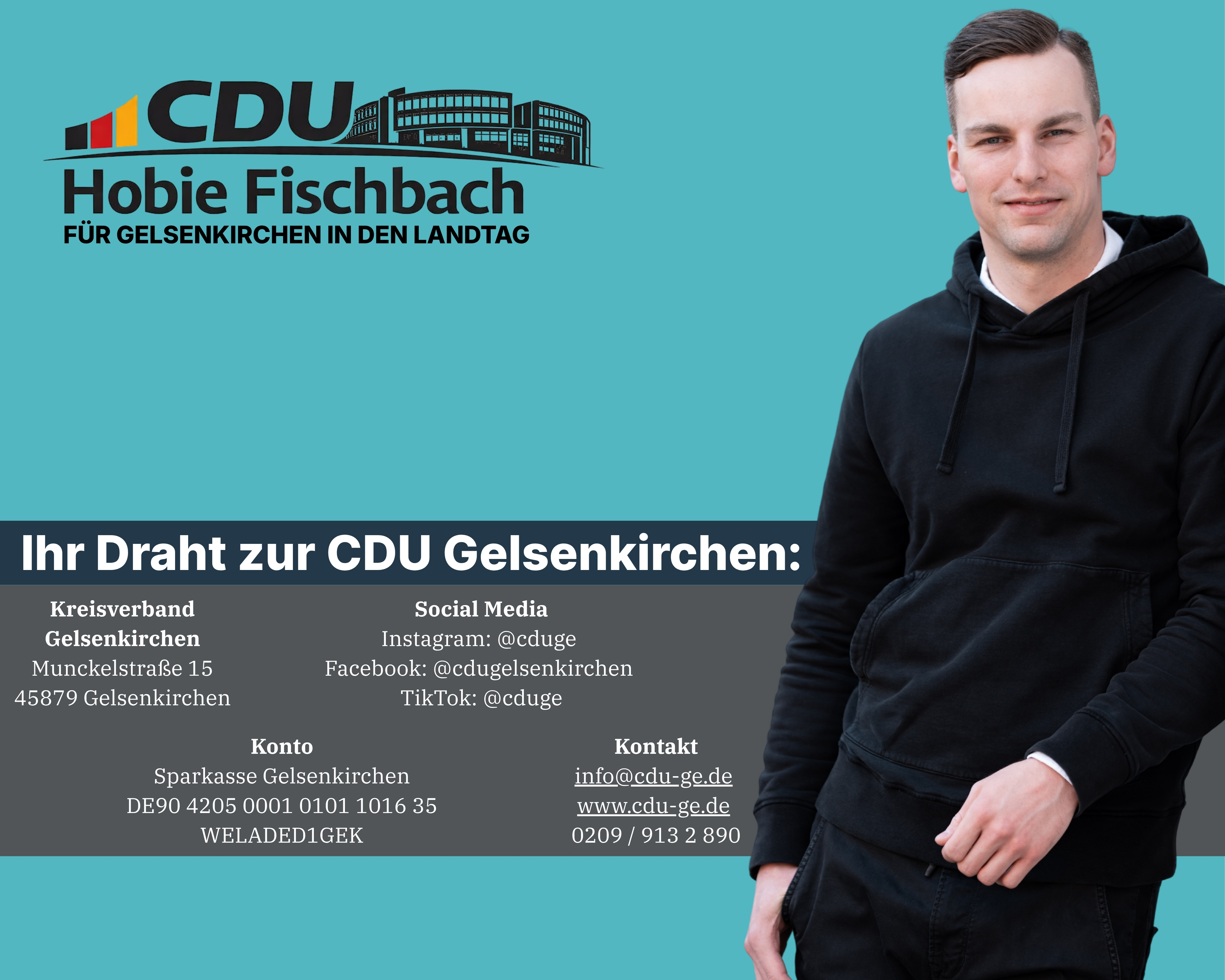 Die Kontaktdaten des Landtagskandidats